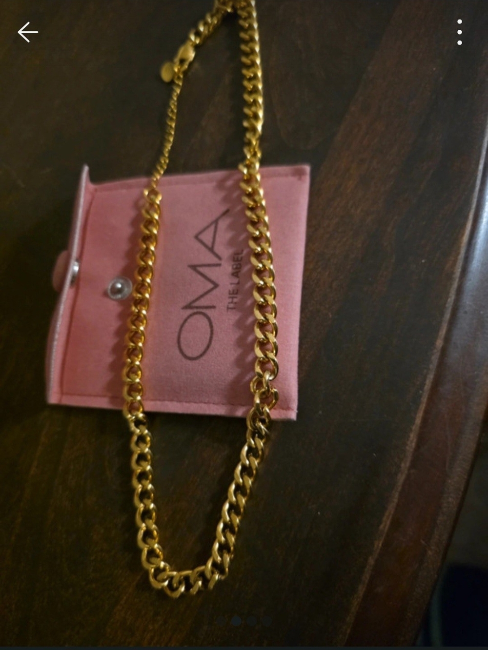 Oma the Label Gold Chunky Curb Chain Necklace